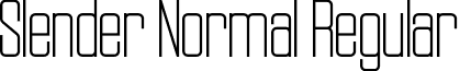 Slender Normal Regular font - slender-normal.otf