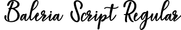 Baleria Script Regular font - Baleria Script.ttf