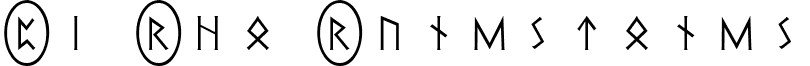 Pi Rho Runestones font - RNSTONE.TTF