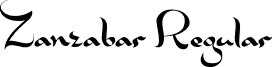 Zanzabar Regular font - Zanzabar D.otf