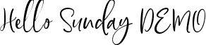 Hello Sunday DEMO font - HelloSundayDEMO.ttf