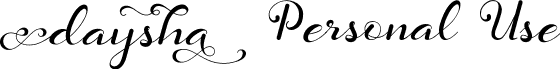 Daysha Personal Use font - Daysha-PersonalUse.ttf