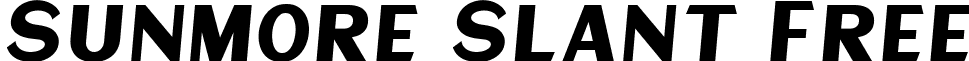 Sunmore Slant Free font - sunmore-slant-free.ttf