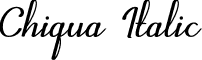 Chiqua Italic font - ChiquaItalic-WyzJ9.otf