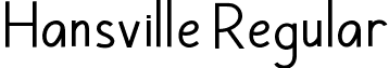 Hansville Regular font - Hansville.ttf