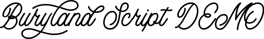 Buryland Script DEMO font - buryland-script-demo.ttf