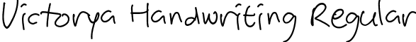 Victorya Handwriting Regular font - VictoryaHandwriting-d9AGK.ttf