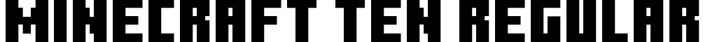 Minecraft Ten Regular font - MinecraftTen-VGORe.ttf