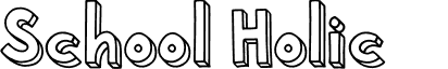 School Holic 4 font - school-holic.school-holic-4.otf