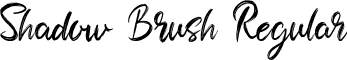 Shadow Brush Regular font - ShadowBrush-MVYqP.ttf