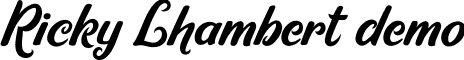 Ricky Lhambert demo font - RickyLhambertDemo-1GPpv.ttf