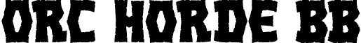 Orc Horde BB font - orc-horde.hordebb.otf