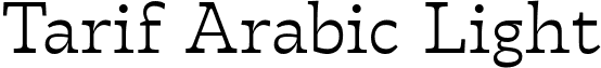 Tarif Arabic Light font - tarif-arabic.light.ttf