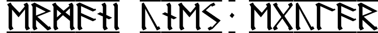 Germanic Runes-1 Regular font - RUNE_G1.TTF