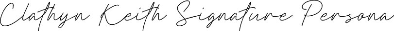 Clathyn Keith Signature Persona font - Clathyn Keith Signature Personal Use.otf