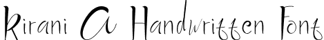 Kirani A Handwritten Font font - Kirani-A-Handwritten-Font-Demo.otf