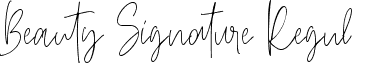 Beauty Signature Regular font - Beauty Signature.ttf