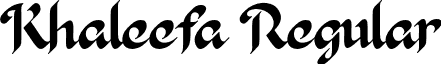 Khaleefa Regular font - Khaleefa.otf