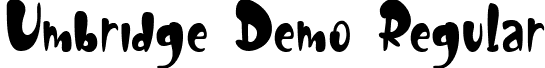 Umbridge Demo Regular font - Umbridge Demo.ttf