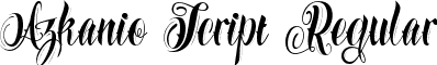 Azkanio Script Regular font - Azkanio Script.ttf