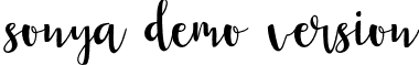 sonya demo version font - sonya demo.otf