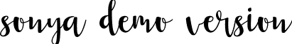 sonya demo version font - sonya demo.ttf