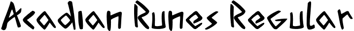 Acadian Runes Regular font - Acadian_Runes-Regular_PERSONAL_USE.ttf