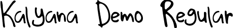 Kalyana Demo Regular font - Kalyana Demo.ttf