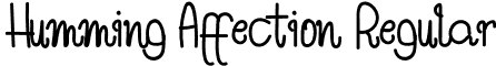 Humming Affection Regular font - HummingAffection.otf