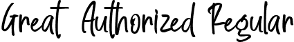 Great Authorized Regular font - Great Authorized.ttf