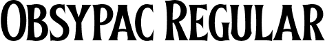 Obsypac Regular font - Obsypac.otf