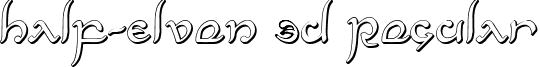 Half-Elven 3D Regular font - halfelven3d.ttf