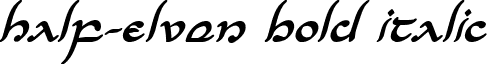 Half-Elven Bold Italic font - halfelvenboldital.ttf