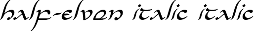 Half-Elven Italic Italic font - halfelvenital.ttf