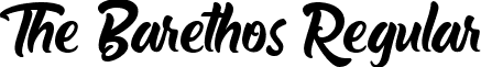 The Barethos Regular font - The Barethos.ttf
