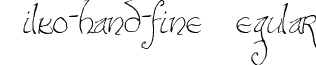 Bilbo-hand-fine Regular font - bilbofine.ttf