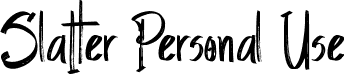 Slatter Personal Use font - Slatter-PersonalUse.ttf