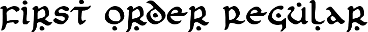 First Order Regular font - firstv2.ttf