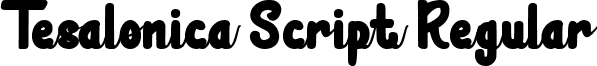 Tesalonica Script Regular font - Tesalonica Script.ttf