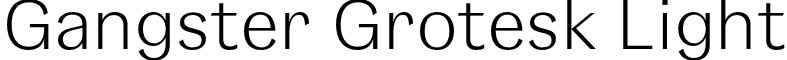 Gangster Grotesk Light font - gangstergrotesk-light.otf