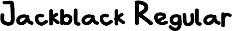 Jackblack Regular font - jackblack.regular.otf