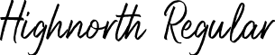 Highnorth Regular font - highnorth-nrr40.ttf