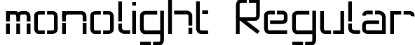 monolight Regular font - MONOLIGHT.ttf