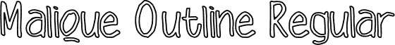 Malique Outline Regular font - MaliqueOutline-2OOq3.otf