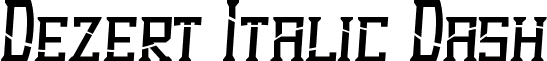 Dezert Italic Dash font - DezertItalicDash.ttf