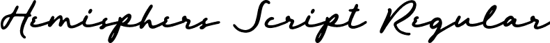 Hemisphers Script Regular font - Hemisphers Script.otf