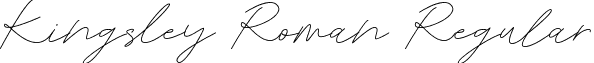 Kingsley Roman Regular font - KingsleyRoman.ttf