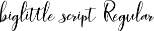 biglittle script Regular font - biglittle script.ttf