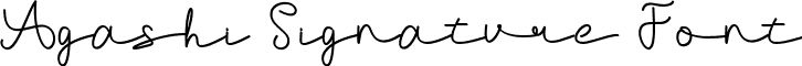 Agashi Signature Font font - Agashi Signature Demo.otf