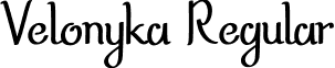 Velonyka Regular font - Velonyka-Demo.ttf